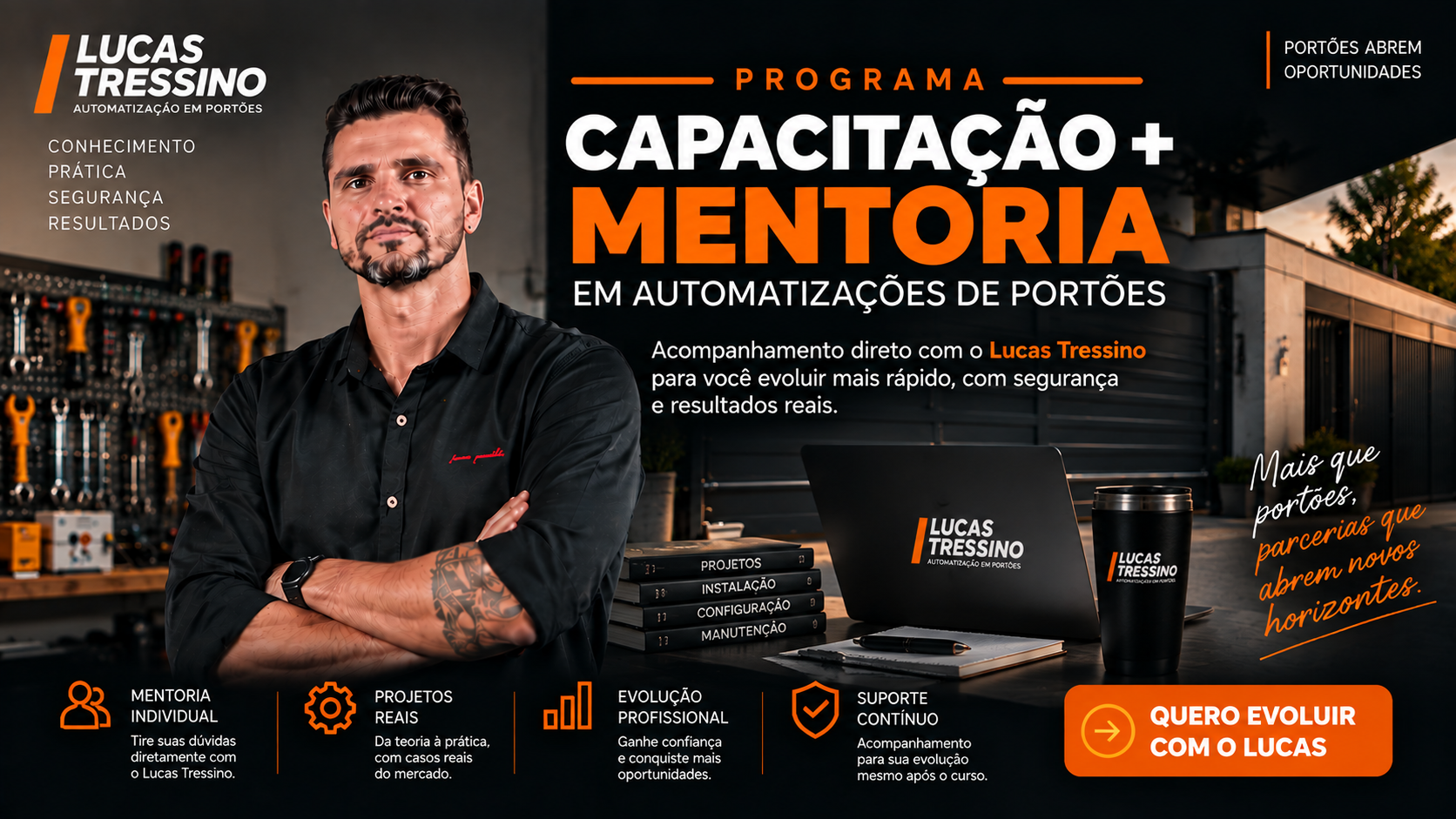 Apresentação do treinamento Capacitação + Mentoria em Automatizações de Portões